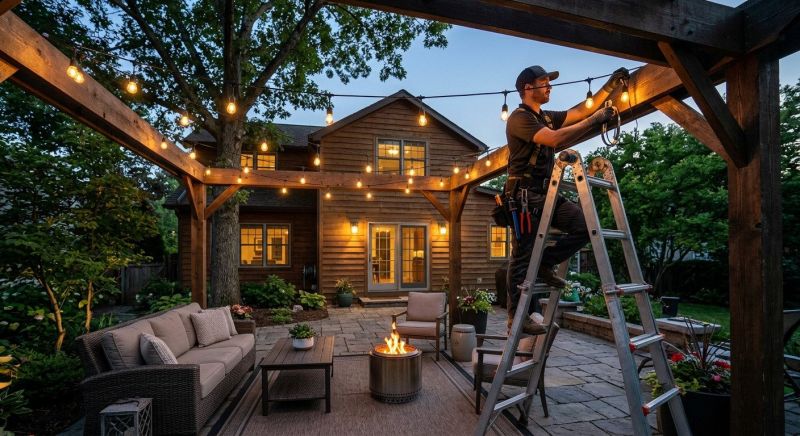 Patio Lights Installation in Kansas City, KS